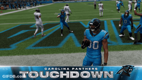 Carolina Panthers Playing Touchdowns GIF