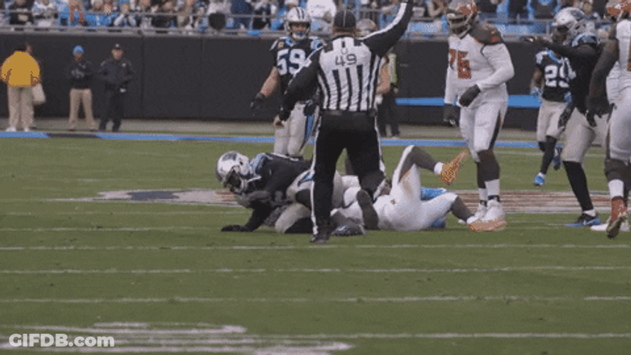 Carolina Panthers Vernon Butler Punching Air GIF