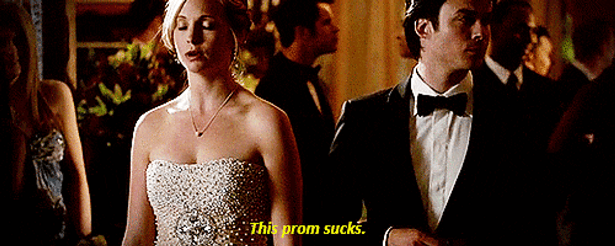 Caroline Forbes And Damon In Prom GIF