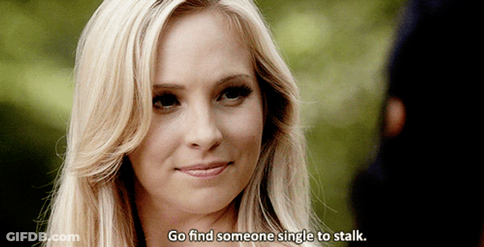 Caroline Forbes Find Someone To Stalk GIF