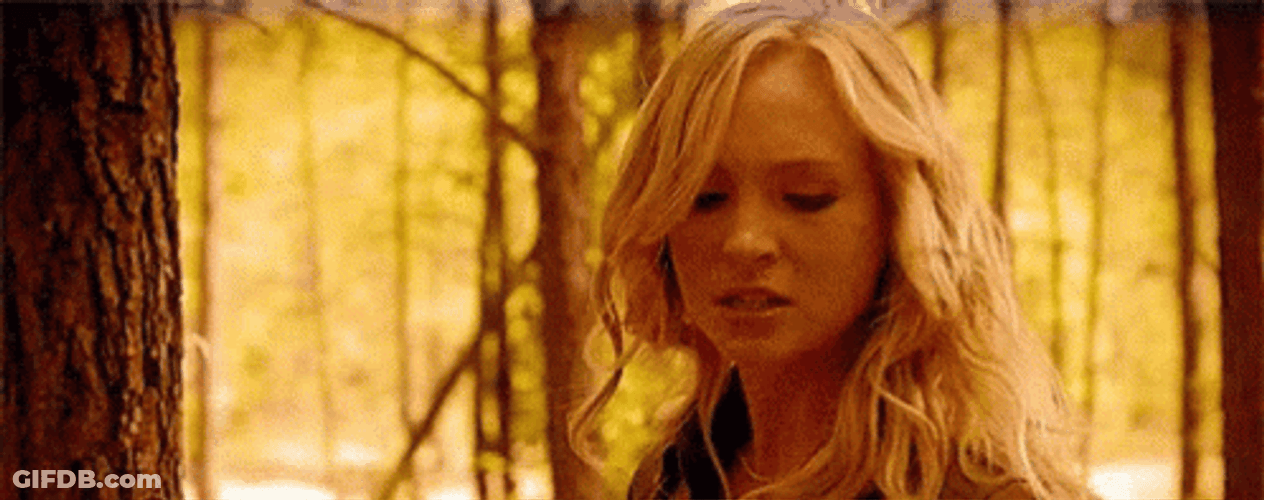 Caroline Forbes Strong Vampire Kick GIF