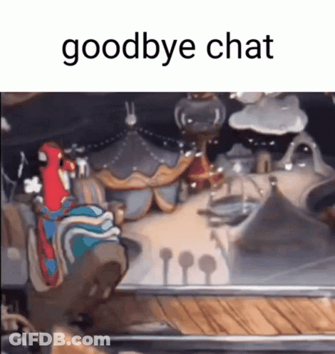Carousel With Words Goodbye Chat GIF