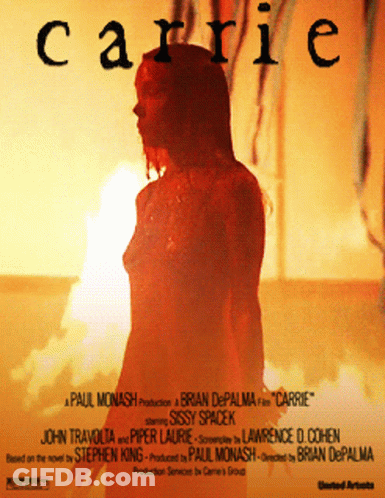 Carrie Poster With Woman GIF