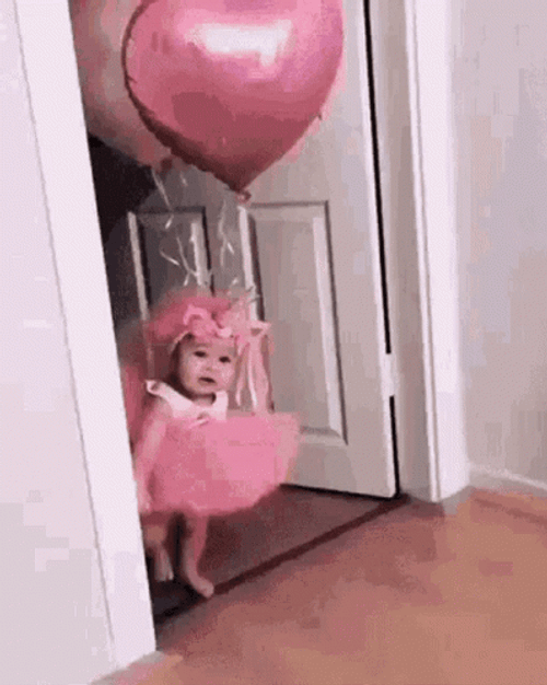 Carrissima Lily Balloon Baby Girl GIF