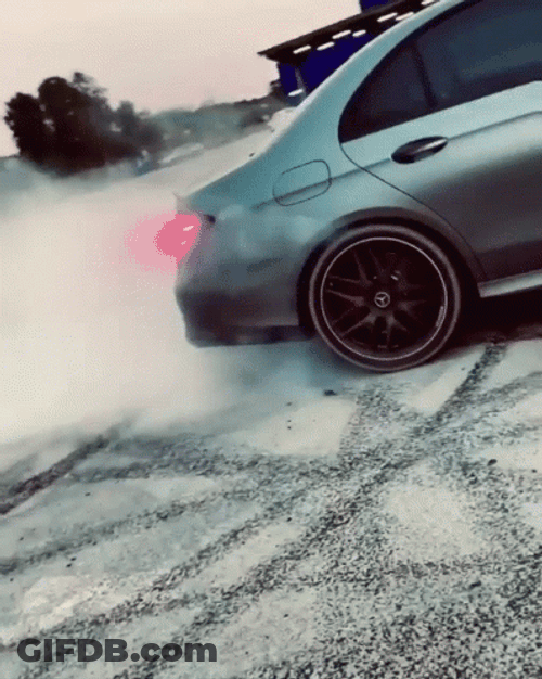 Cars Drifting In Circles GIF
