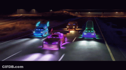 Cars Driving On Highway At Night GIF
