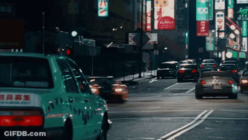 Cars Driving With License Plate Saying AA GIF