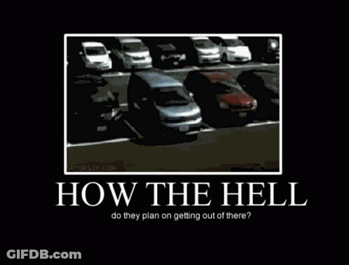 Cars In Parking Lot How Do They Plan Out GIF