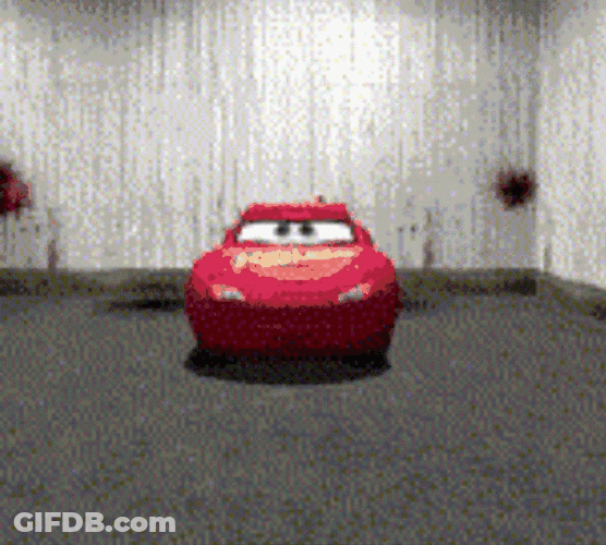 Cars Lightning McQueen Explode GIF