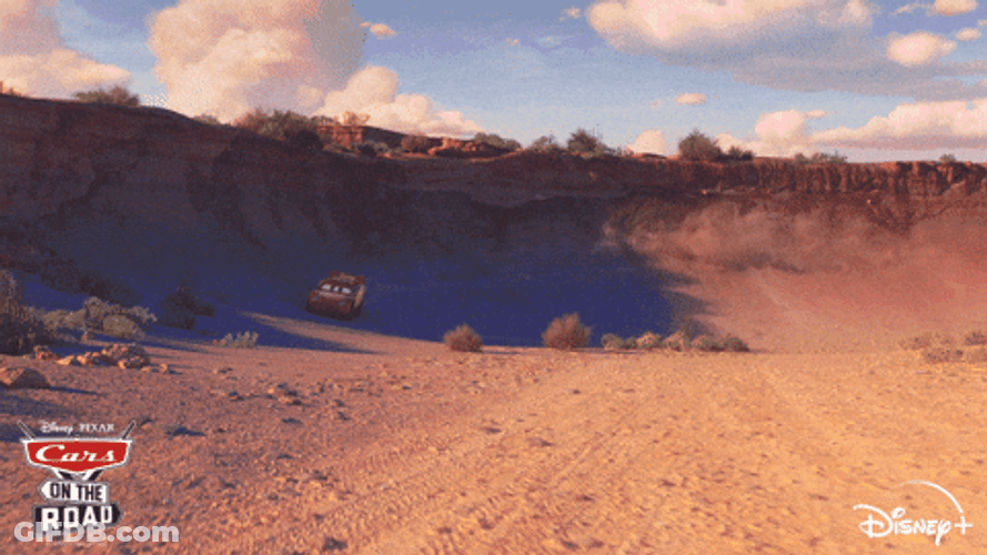 Cars Lightning McQueen Speeding GIF