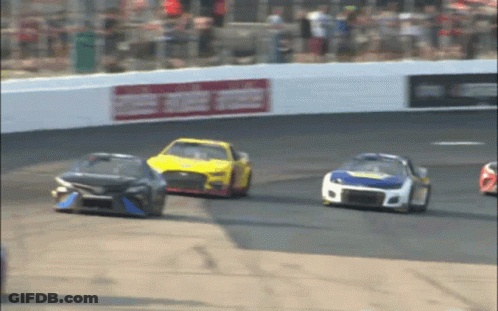 Cars Racing With GM Sign GIF