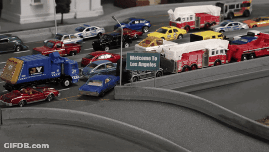 Cars Slow Moving In Traffic GIF