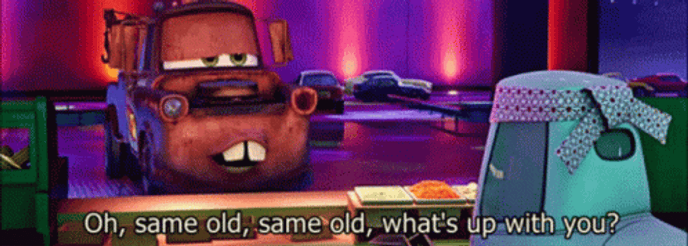 Cars Tow Mater Same Same But Different GIF