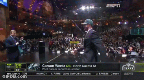 Carson Wentz Drafted By Eagles In First Round GIF