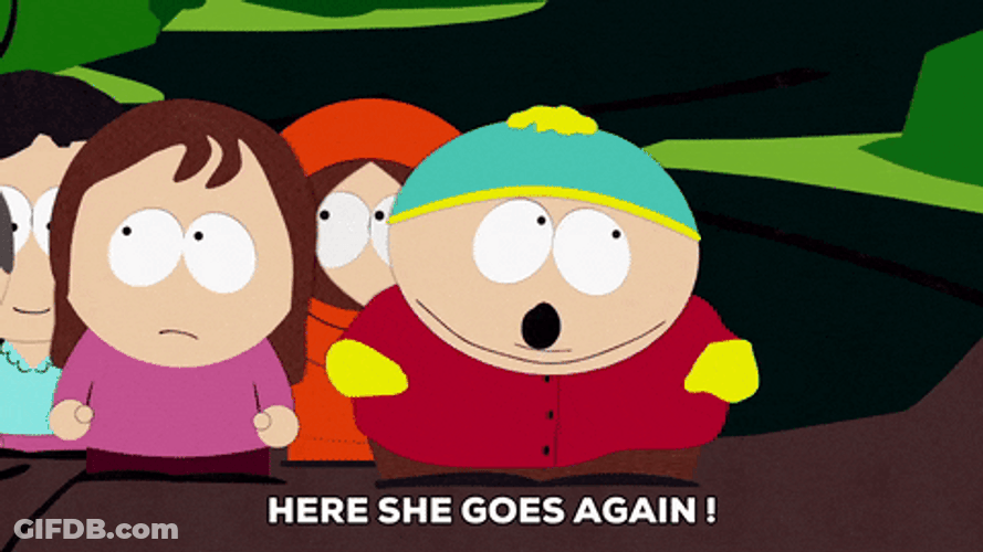 Cartman Licking Tears Here She Goes Again GIF