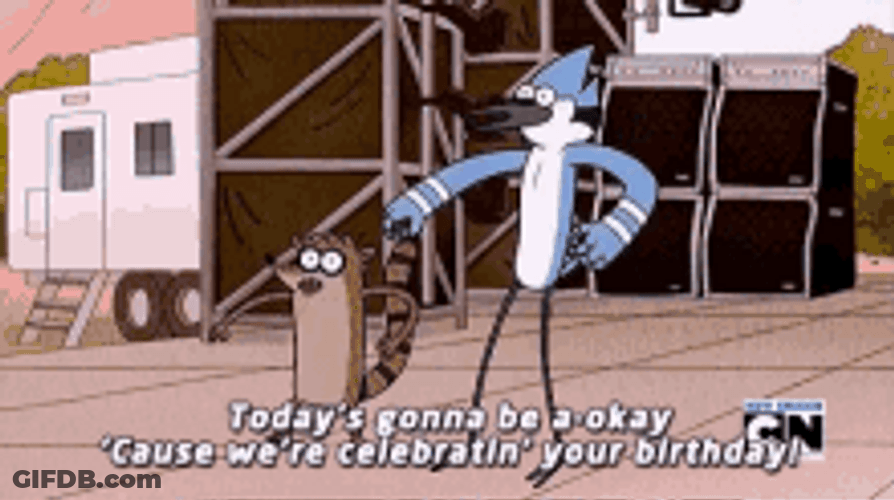 Carton Network Regular Show Happy Birthday Song GIF