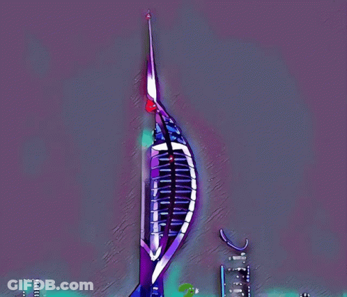 Cartoon 2020 With Building Background GIF