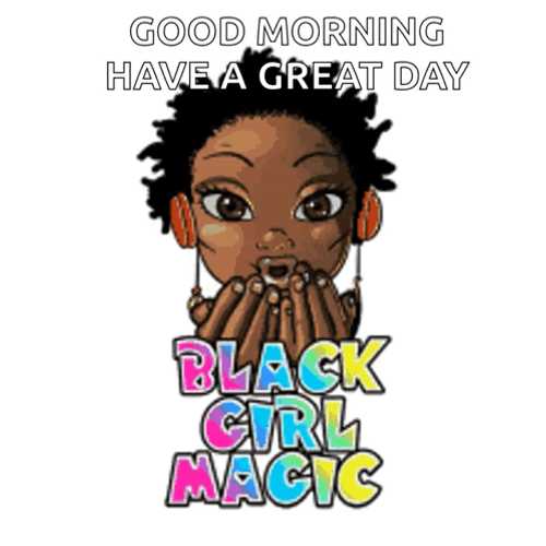 Cartoon African American Good Morning GIF