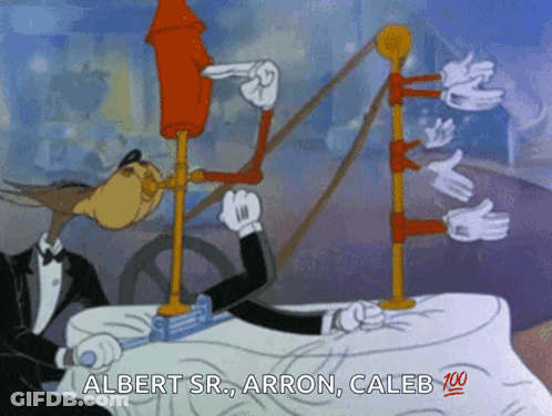 Cartoon Albert Sr. Arron And Caleb GIF
