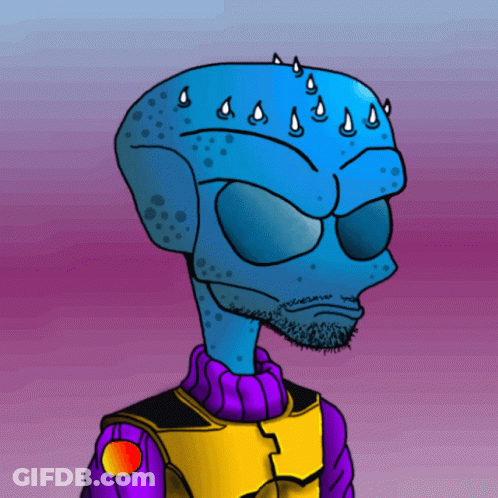 Cartoon Alien With Beard GIF