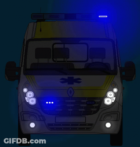 Cartoon Ambulance Driving With Help I Need Some Body GIF