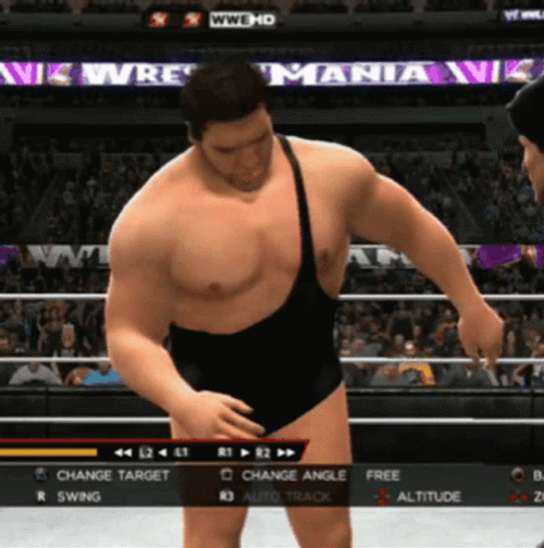 Cartoon Andre The Giant On The Ring GIF