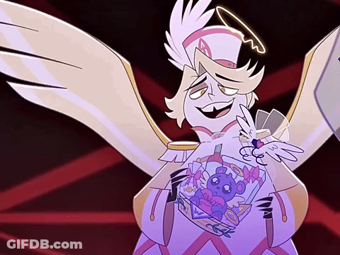 Cartoon Angel Holding Teddy Bear Daddy GIF