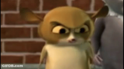 Cartoon Animal Making Funny Face GIF