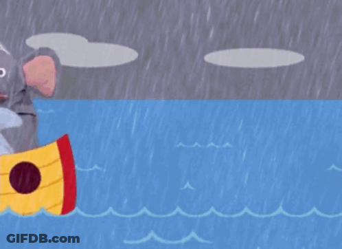 Cartoon Animals In A Boat Saying Cartoon-Box GIF