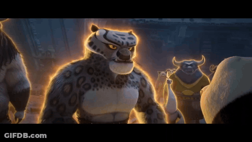 Cartoon Animals Including Leopard GIF