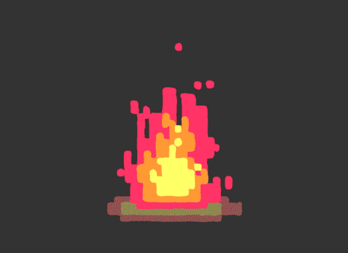 Cartoon Animated Bonfire On Fire GIF