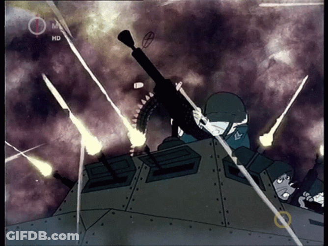 Cartoon Animated Machine Gun GIF