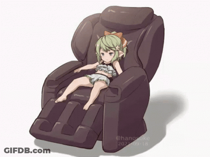 Cartoon Animation Of Massage Chair GIF