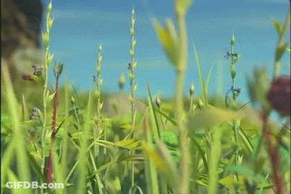Cartoon Ant Standing In Grass GIF
