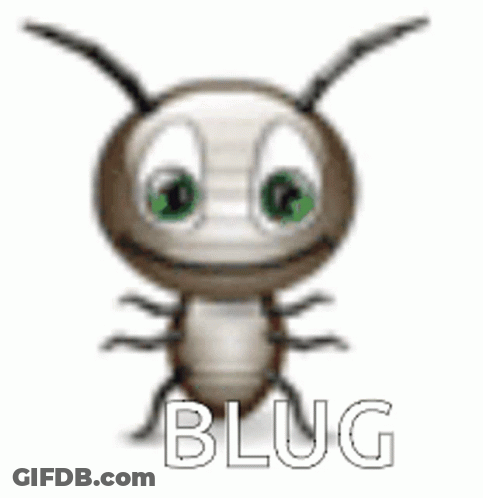 Cartoon Ant With Green Eyes Next To Plug GIF