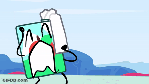 Cartoon Apple Holding Paper With Letter D GIF
