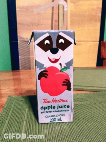 Cartoon Apple Holding Paper With Letter D GIF