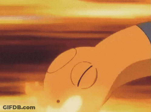 Cartoon Arm With Circle Around Eye GIF
