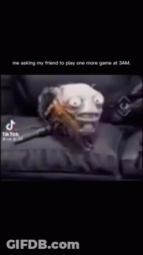 Cartoon Asking Friend To Play Game At 3Am GIF