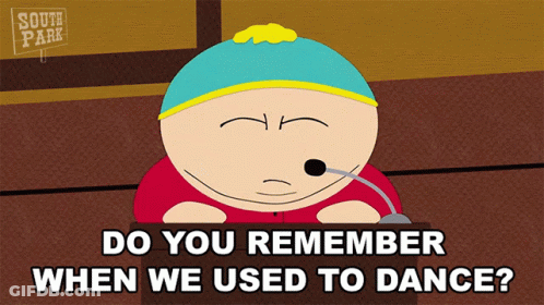 Cartoon At Podium Saying Do You Remember When We Used To Dance GIF