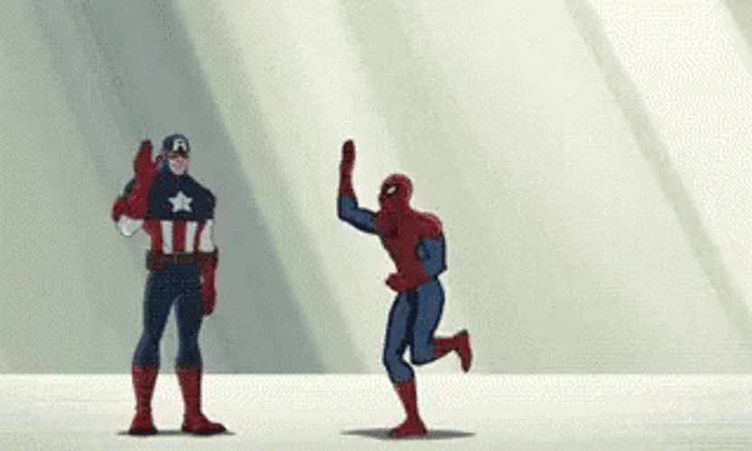 Cartoon Avengers Funny Spiderman GIF