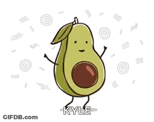 Cartoon Avocado With Arms Legs Face GIF