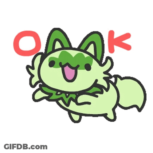 Cartoon Axolotl With Green Mask Flying Saying Ok GIF