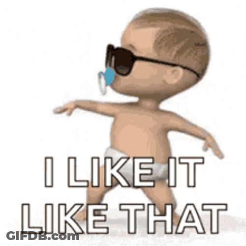 Cartoon Baby Boy Cool Dancing Like That GIF