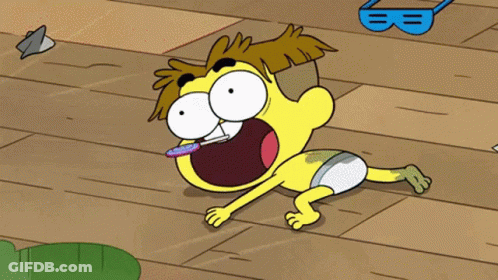 Cartoon Baby In Diaper GIF