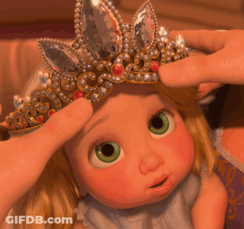 Cartoon Baby Wearing Crown GIF