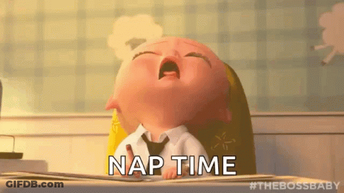 Cartoon Baby With Open Mouth Saying Nap Time GIF