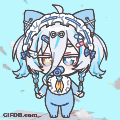 Cartoon Baby With Pacifier GIF