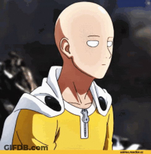Cartoon Bald Head White Eyes GIF