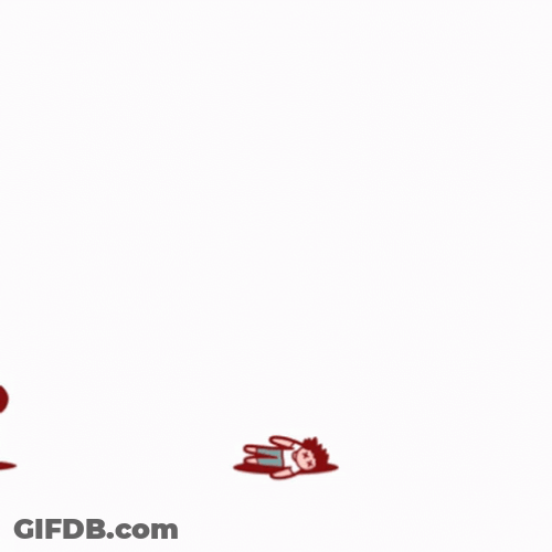 Cartoon Banana Slipping GIF